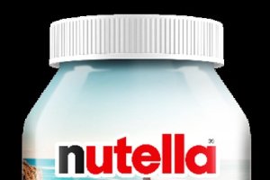 Bote de Nutella con la imagen del Cabo de Gata, en concreto el arrecife de Las Sirenas.