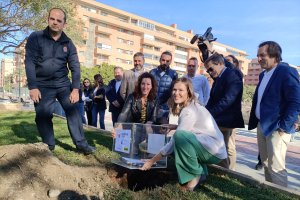 Colocación de la primera piedra de las obras del parque de La Goleta