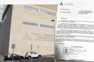 El paciente recibió esta carta de respuesta a su queja por parte del Hospital Torrecárdenas.