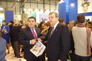 Juan Antonio Galán, a la izquierda, en un acto con Juan Enciso, cuando era alcalde