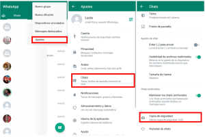 Copia de seguridad de WhatsApp.
