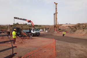 Obras del AVE en la provincia de Almería, en una imagen de archivo.