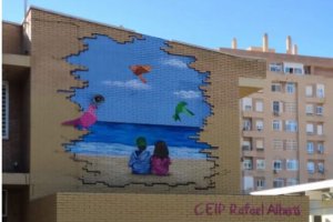 Mural del colegio Rafael Alberti.