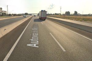 Imagen de la N-340 a la altura de Huércal-Overa.