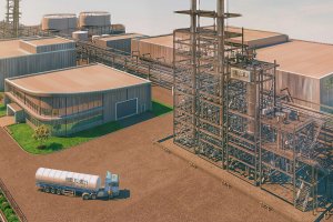 Imagen virtual del proyecto de la futura planta de producción de metanol en Tabernas.