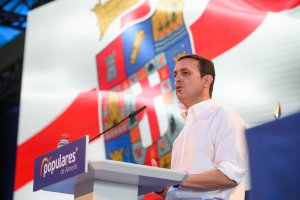 Javier Aureliano García, en el congreso del PP de Almería.