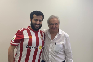 Turki y Alfonso el día de la venta.