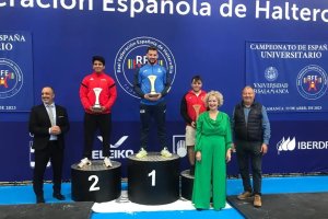 Manuel Sánchez en lo más alto del podio.