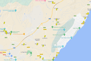 Mapa de las ubicaciones de las nuevas cámaras de vigilancia.