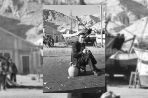 La zona del varadero y la Casa de Máquinas en los años 50, cuando la actividad era intensa en el muelle pesquero.