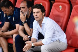 Rubi vivió con intensidad el choque frente al Elche y celebró la victoria con el equipo.