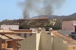 Imagen del incendio compartida por el Plan Infoca.