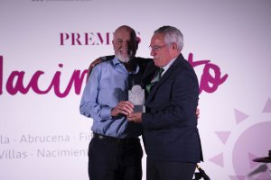 Antonio Hernández Milán, con Miguel Guijarro, alcalde de Gérgal.