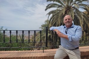 Andrew Mortimer en Sierra Alhamilla, uno de sus rincones favoritos de Almería. 