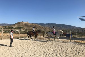 Clases de equitación en el Rancho Malcamino’s.