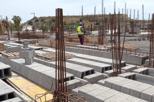 Así avanzan las obras del nuevo Centro de Salud de Mojácar.