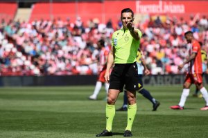 Carlos del Cerro Grande en el Almería-Cádiz que terminó 1-1.