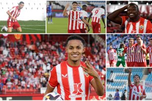 Lázaro entra en el selecto club de grandes goleadores del Almería.