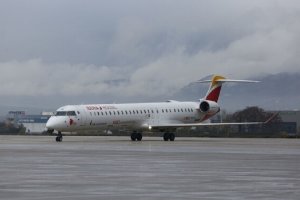 Avión en el Aeropuerto de Almería.