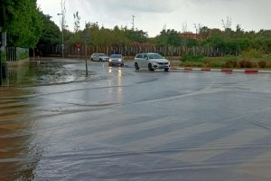 Imagen del pasado viernes de la rotonda cercana al Parque de las Familias.