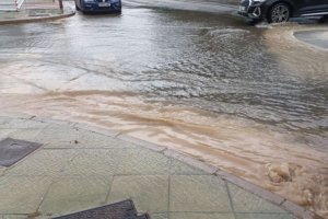 Calles inundadas el pasado viernes en Almería.