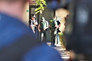 Inspección ocular del lugar del crimen en Huércal de Almería, en octubre de 2019.