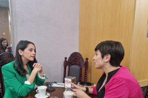 Inés Arrimadas durante la entrevista del pasado miércoles