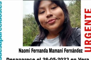 Cartel con la imagen de la menor desaparecida.