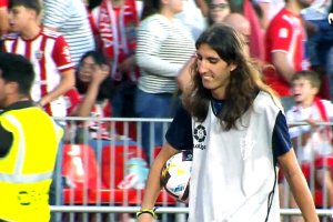 Juanfran Murcia en el partido del pasado domingo contra el Real Valladolid.