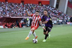 Adri Embarba en el choque del pasado domingo contra el Real Valladolid.