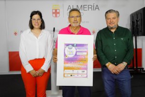 Almudena Morales, Pedro Martínez y Diego Cruz, presentando el festival.