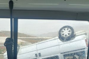 Imagen del accidente difundida por plataformas sociales.