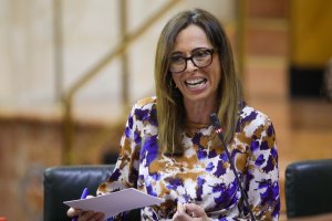 La consejera de Fomento, Articulación del Territorio y Vivienda, Rocío Díaz, en el Pleno del Parlamento andaluz.