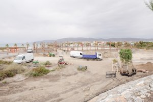 Vista general del Delta del Andarax en obras