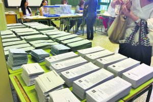 Papeletas electorales en una imagen de archivo.