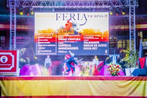 Un momento del acto de presentación del cartel de la feria taurina de Santa Ana 2023.