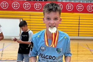 Eric Gómez, campeón alevín de España de fútbol sala.