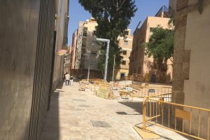 Obras en marcha en la calle Hospital