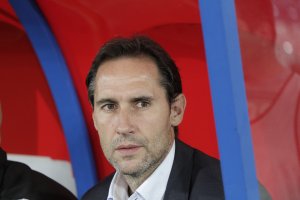 Vicente Moreno el día de su primera victoria en Almería.