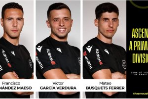 Los tres árbitros nuevos de Primera División.