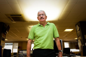 Hermelindo Castro, Melo, en una visita a la redacción de La Voz