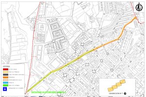Zona afectada por los cortes de tráfico.