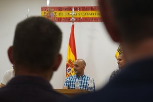 Salvador Triviño en la presentación en el Mesón Gitano