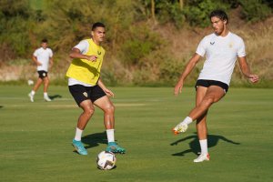 Babic con Kaiky en la pretemporada en Marbella el pasado verano.