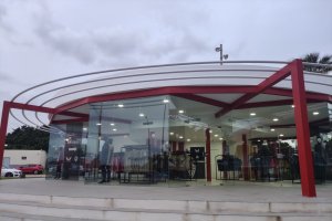 La tienda del Almería, situada en el Estadio de los Juegos Mediterráneos.