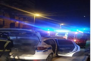 Imagen del coche siniestrado facilitada por el sindicato policial