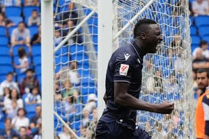 Sadiq celebrando con rabia el gol después de tantos meses lesionado.