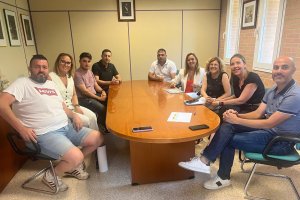 La nueva directiva celeste con María José Martín.