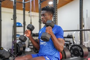 Marciano ha entrenado esta mañana en el gimnasio a la espera de las pruebas.