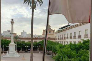 El Pingurucho visto desde el balcón del antiguo salón de plenos del Ayuntamiento